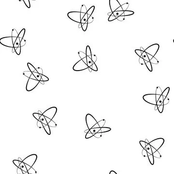 Pattern electron atom orbit cartoon vector イラスト素材