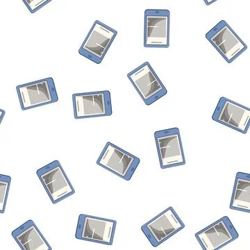 Pattern electronic ebook reader cartoon vector Illustrazione stock