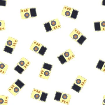 Pattern electronic mp3 player cartoon vector Stock Illustration