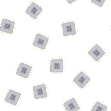Pattern electronics microchip cartoon vector Ilustración de archivo