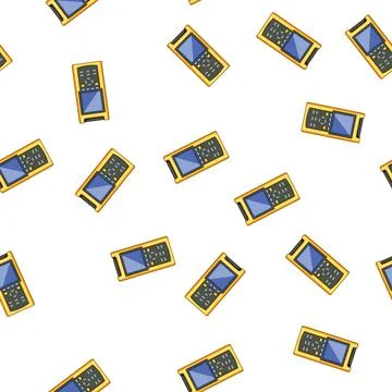 Pattern electronics oscillograph cartoon vector 스톡 일러스트