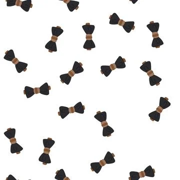 Pattern elegant bow ties men cartoon vector Stock Illustration