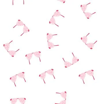Pattern elegant bra lace cartoon vector Stock Illustration