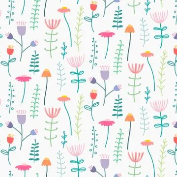 Pattern With Elegant Lovely Flower. Stock Illustration