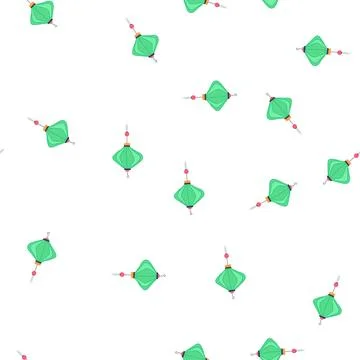 Pattern element asian lantern cartoon vector Illustrazione stock