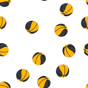 Pattern element basketball ball cartoon vector Illustrazione stock