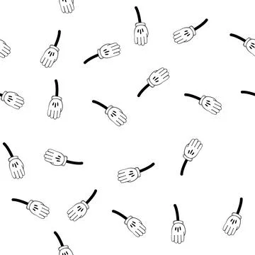 Pattern element cartoon hand cartoon vector Stock Illustration