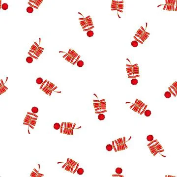 Pattern element chinese firecracker cartoon vector Stock Illustration