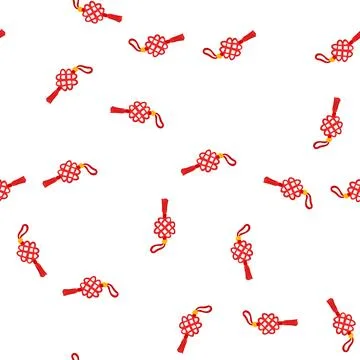 Pattern element chinese lucky knot cartoon vector 스톡 일러스트