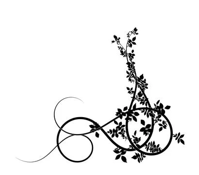 Pattern element on the frame weaving corner plant Illustrazione stock