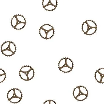 Pattern element gear cartoon vector Stock Illustration