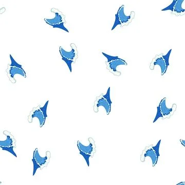 Pattern element ocean waves cartoon vector Stock Illustration