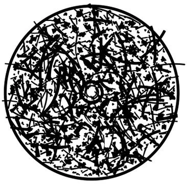 Pattern / element with random, scattered shapes. Rough texture. Abstract mono 스톡 일러스트