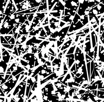 Pattern / element with random, scattered shapes. Rough texture. Abstract mono 스톡 일러스트