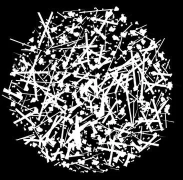 Pattern / element with random, scattered shapes. Rough texture. Abstract mono 스톡 일러스트