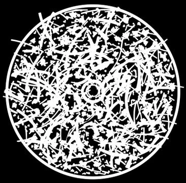 Pattern / element with random, scattered shapes. Rough texture. Abstract mono 库存插图