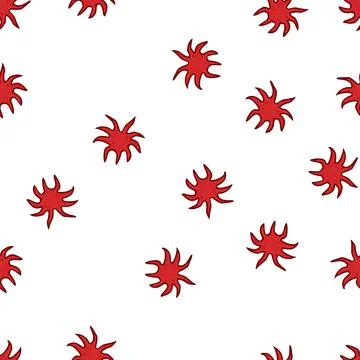 Pattern element sea star cartoon vector 库存插图