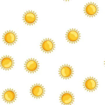 Pattern element sun cartoon vector Stock Illustration