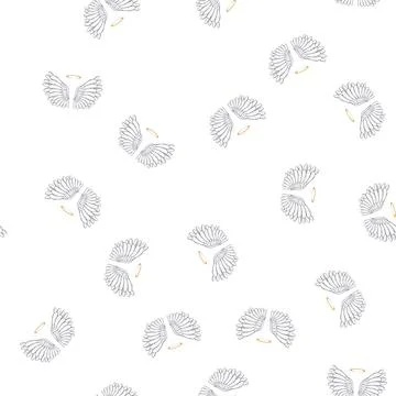 Pattern element wing angel cartoon vector Illustrazione stock