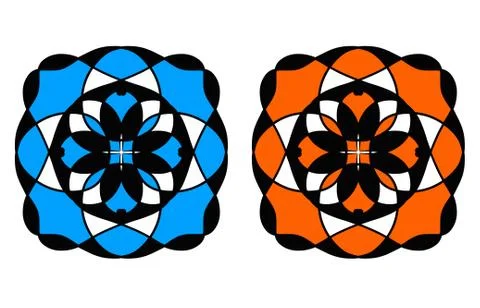 Pattern elements isolated on white background 스톡 일러스트