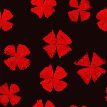 Pattern with elements modernity and old style. Red and black . Illustrazione stock