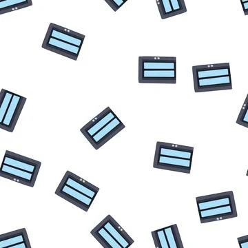 Pattern elevator doors with control buttons on white background Illustrazione stock