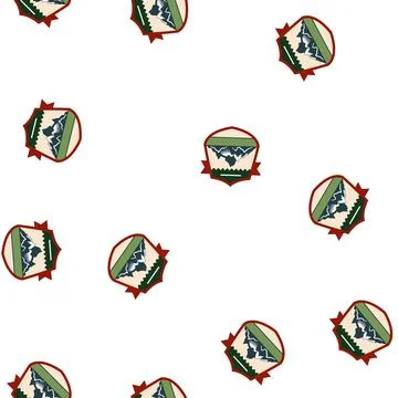 Pattern emblem retro mountains badge cartoon vector Stockillustratie