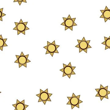 Pattern emblem sheriff badge cartoon vector Stock Illustration
