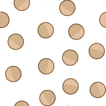 Pattern embossed leather patch cartoon vector Stock Illustration