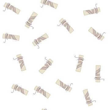 Pattern embroidery thread spool cartoon vector Stock Illustration