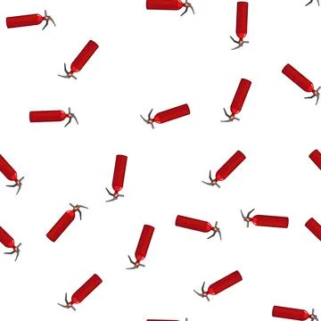 Pattern emergency fire extinguisher cartoon vector Stock Illustration
