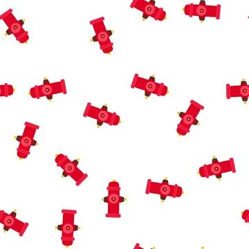 Pattern emergency fire hydrant cartoon vector Stock Illustration