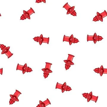 Pattern emergency fire hydrant cartoon vector Stockillustratie