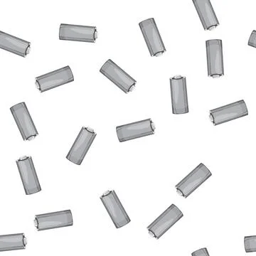 Pattern empty battery energy cartoon vector Stockillustratie