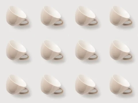 Pattern of empty cups Stock Photos