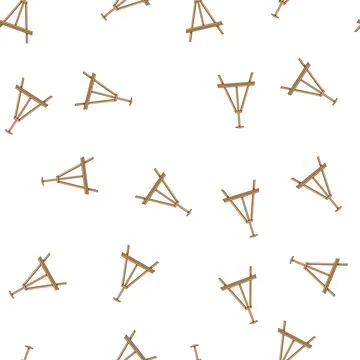 Pattern empty easel cartoon vector Stockillustratie