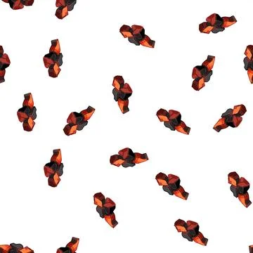 Pattern empty fire charcoal cartoon vector Stock Illustration
