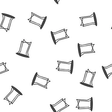 Pattern empty folding table cartoon vector イラスト素材