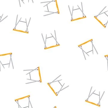 Pattern empty folding table cartoon vector Stock Illustration
