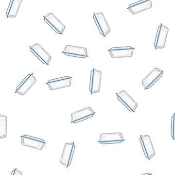 Pattern empty glass container cartoon vector Stock Illustration