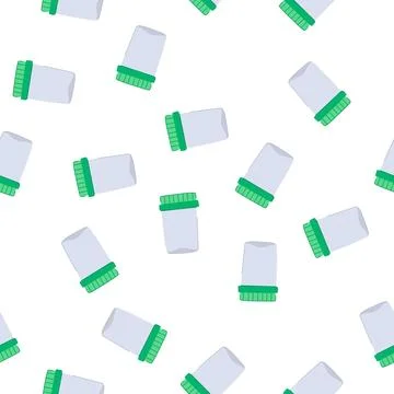 Pattern empty glass container cartoon vector Illustrazione stock