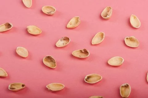 Pattern of empty pistachio shell Stock Photos