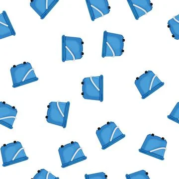 Pattern empty plastic bucket container cartoon vector Stock Illustration