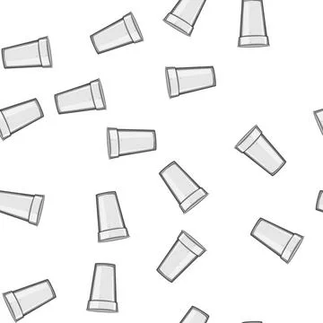 Pattern empty plastic cup cartoon vector イラスト素材