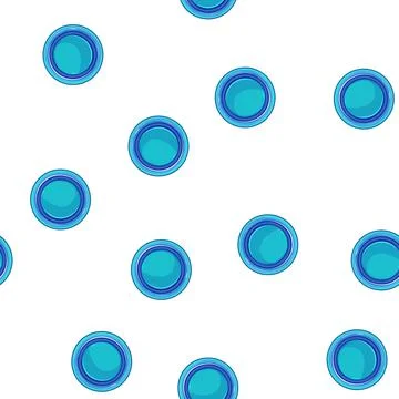Pattern empty plate white cartoon vector Illustrazione stock