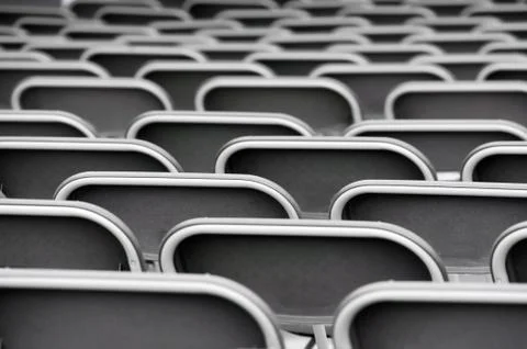 Pattern of empty seats on a event Stock Photos