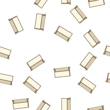 Pattern Empty storage box for household organization Stock Illustration