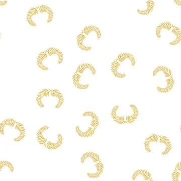 Pattern en gold laurel cartoon vector Stockillustratie