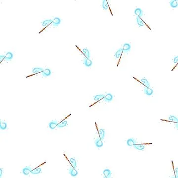 Pattern enchantment magic stick cartoon vector Stock Illustration