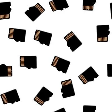 Pattern encryption microsd card cartoon vector Stock Illustration